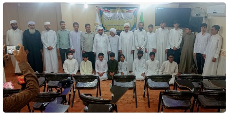 مراسم تجلیل از حافظ محمد تیمار نوحافظ مدرسه حفظ شیخان